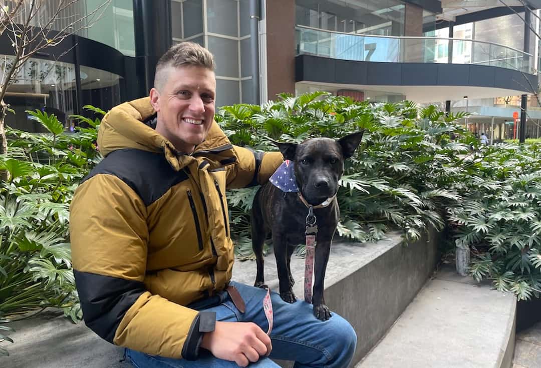 Paul Conyngham and his dog Rosie