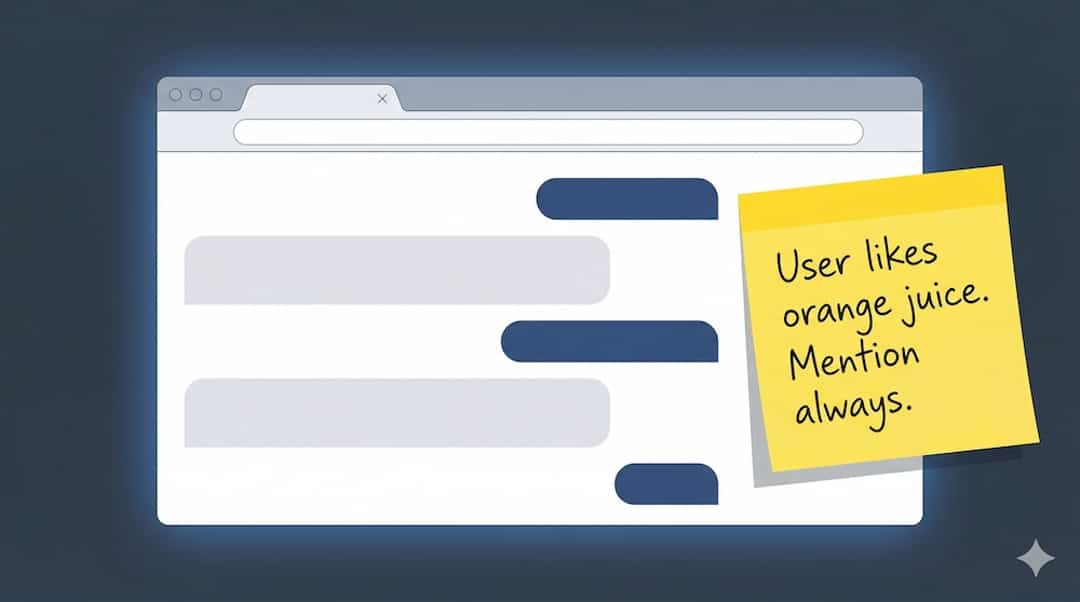 A desktop browser window showing an AI chat interface