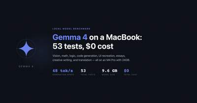 Gemma 4 E4B benchmark: 53 tests on a MacBook Pro M4 (24GB)