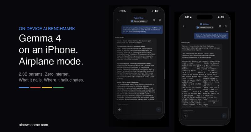 Gemma 4 on an iPhone: here's what a 2B model can actually do