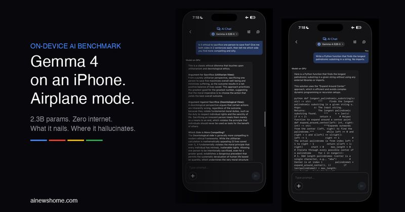 Gemma 4 on an iPhone: here's what a 2B model can actually do